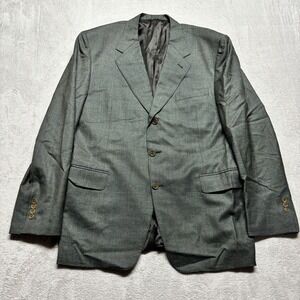 Canali Blazer Mens 52R EU 42R US Green Sportcoat Wool Made In Italy